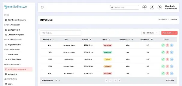 Managing Invoices